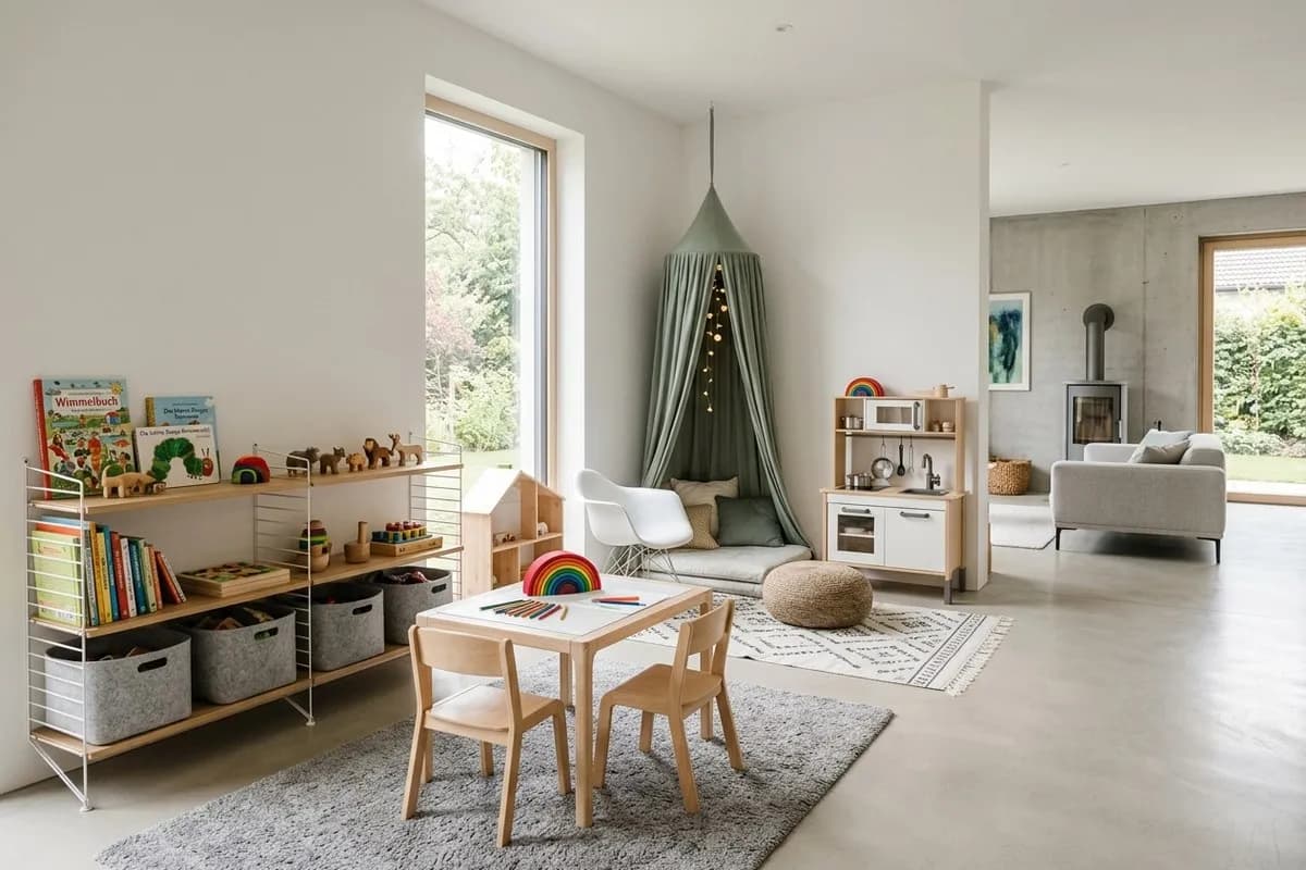 Spielecke im Wohnzimmer: 11 schöne Ideen – Titelbild